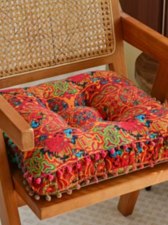 Other - Cushion Red Orange meditation Cushion Seat Home decor comfort and reflection